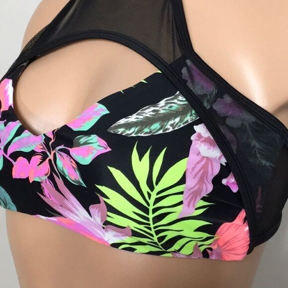 New Floral and netting bikini set. NWOT - Picture 4 of 5